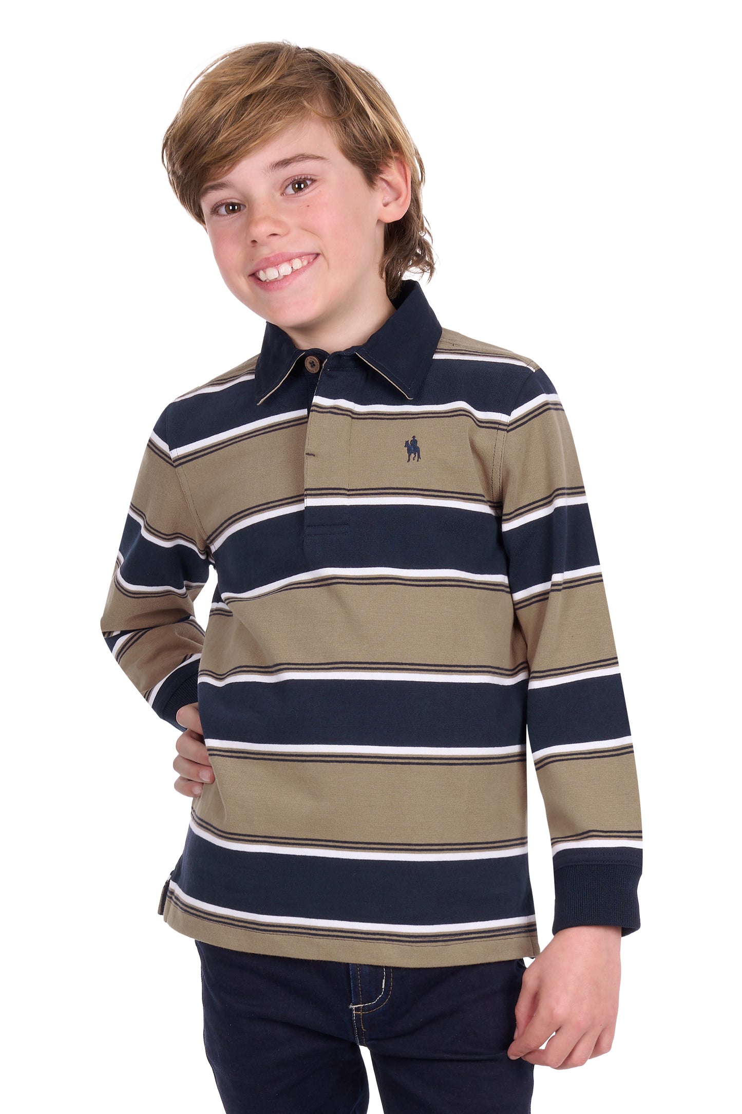 T6W3503022 Thomas Cook Boy's Jose Rugby Navy/Tan