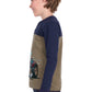 T6W3517201 Thomas Cook Boy's Karl Henley L/S Tee Navy/Tan