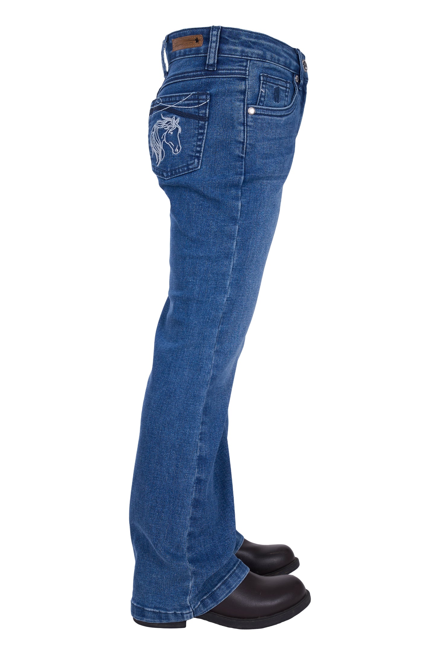 T6W5200143 Thomas Cook Girl's Heather Boot Cut Jean Light Wash