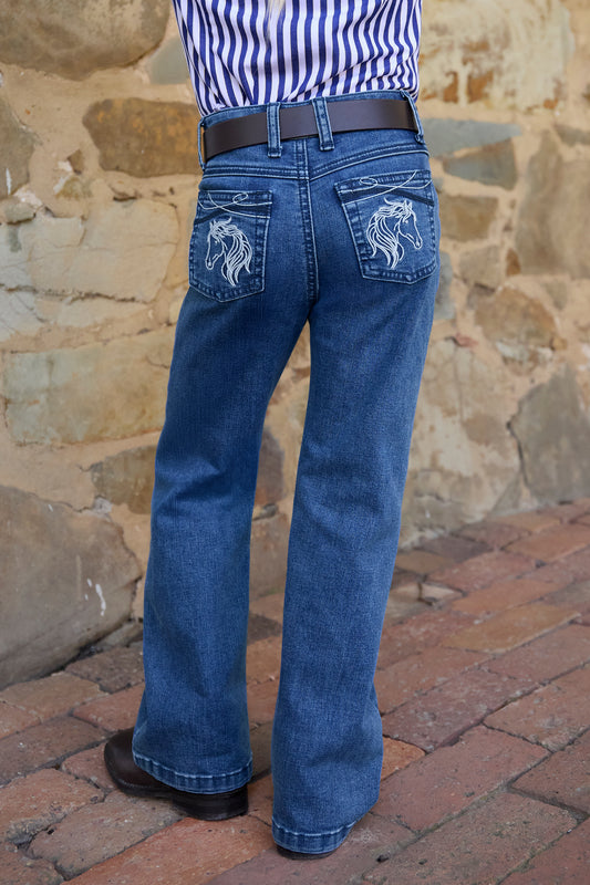 T6W5200143 Thomas Cook Girl's Heather Boot Cut Jean Light Wash