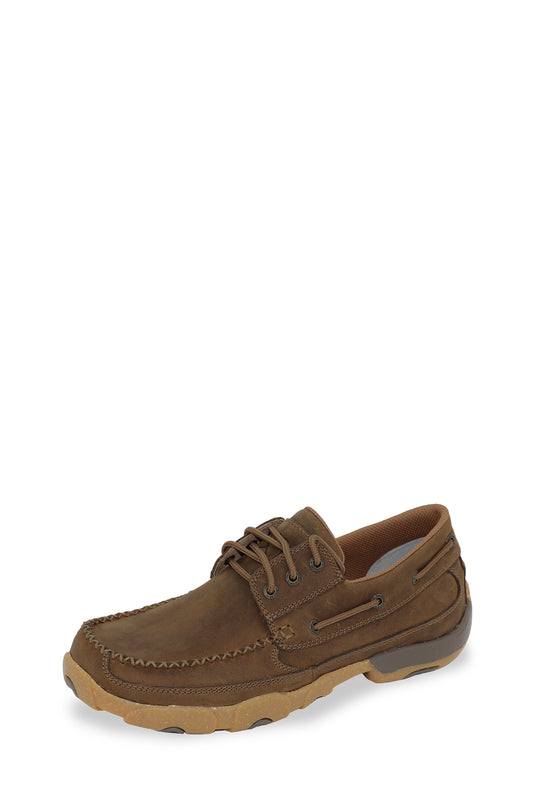 TCMDM0025 Twisted X Men's Driving Boat Lace Up Moc