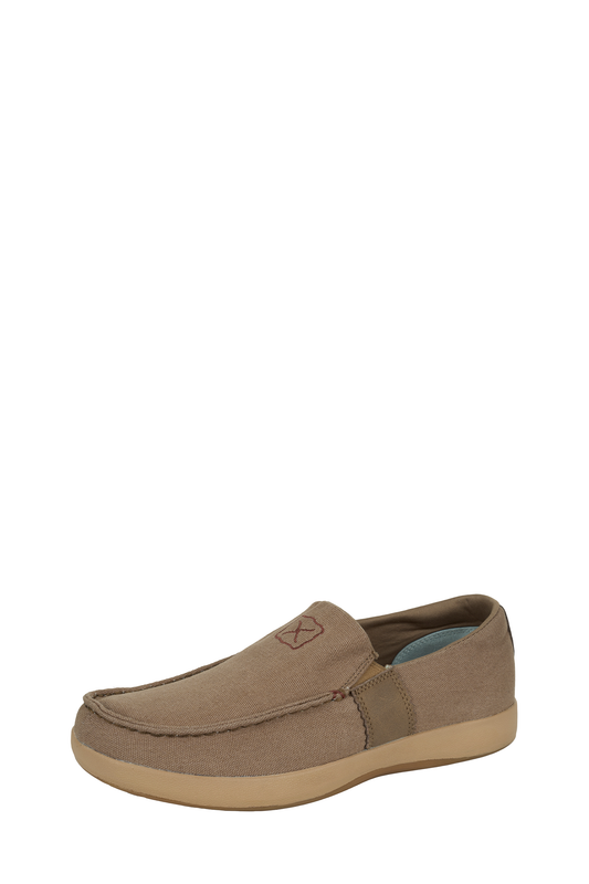 TCMRC0001 Twisted X Men's Canvas Slip On Moc Khaki