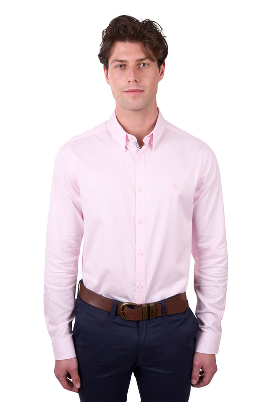 TCP1121046 Thomas Cook Men's Callum Tailored LS Shirt Pink