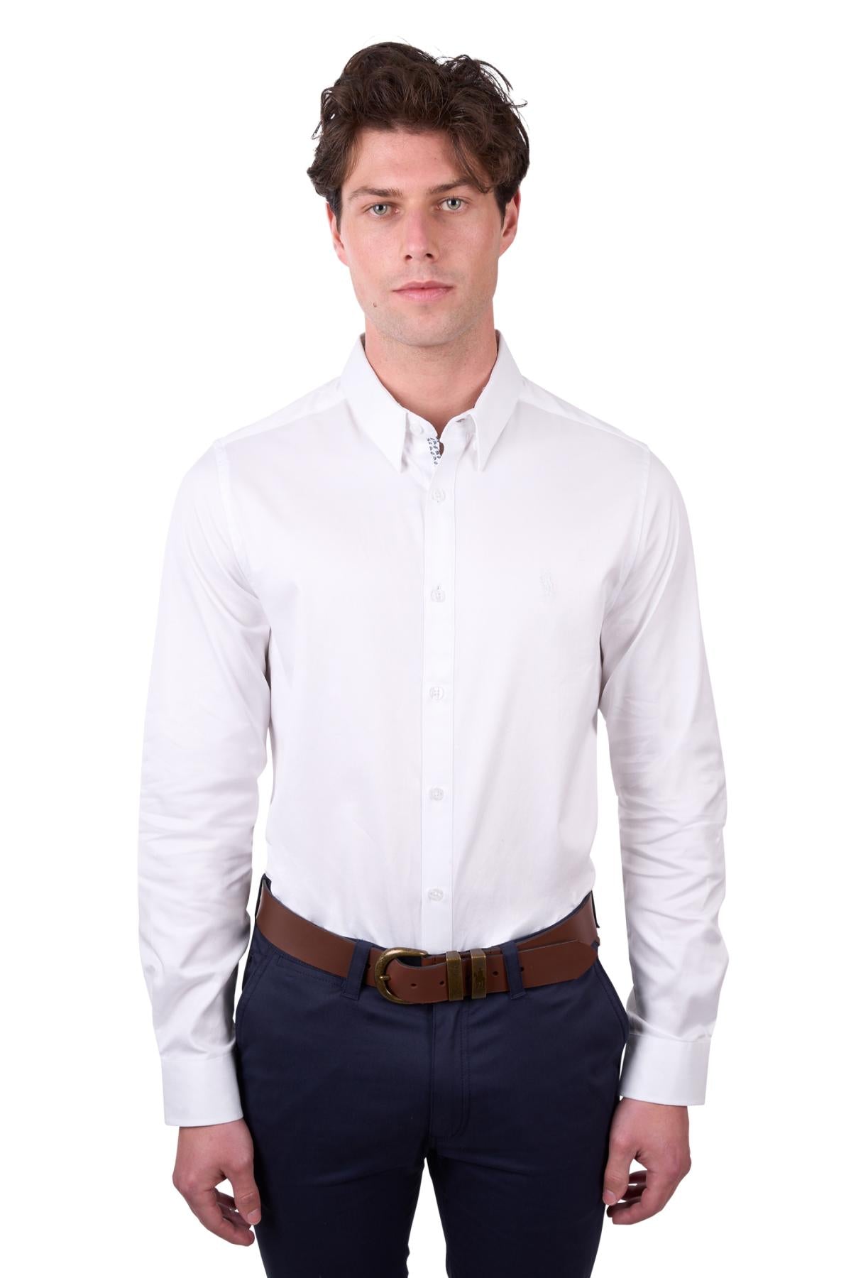 TCP1121046 Thomas Cook Men's Callum Tailored LS Shirt White