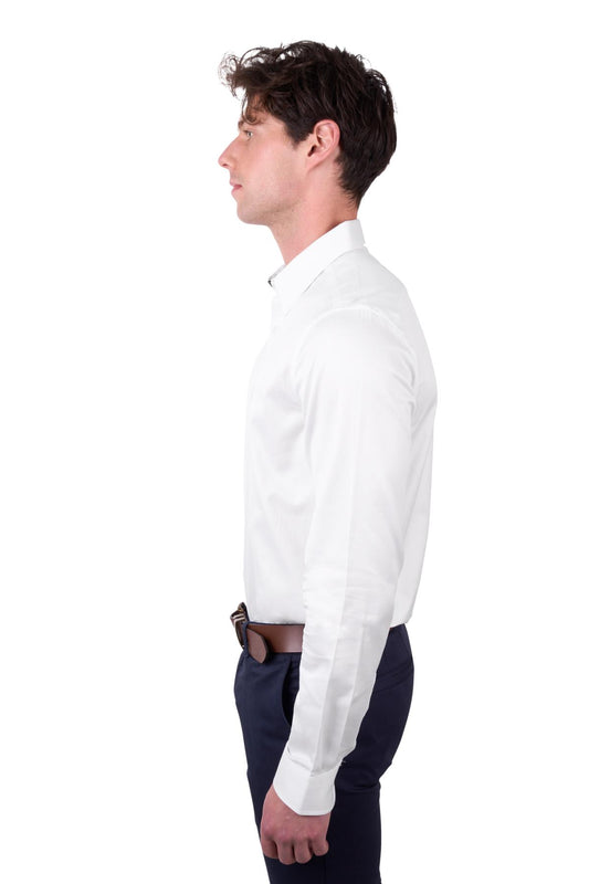 TCP1121046 Thomas Cook Men's Callum Tailored LS Shirt White