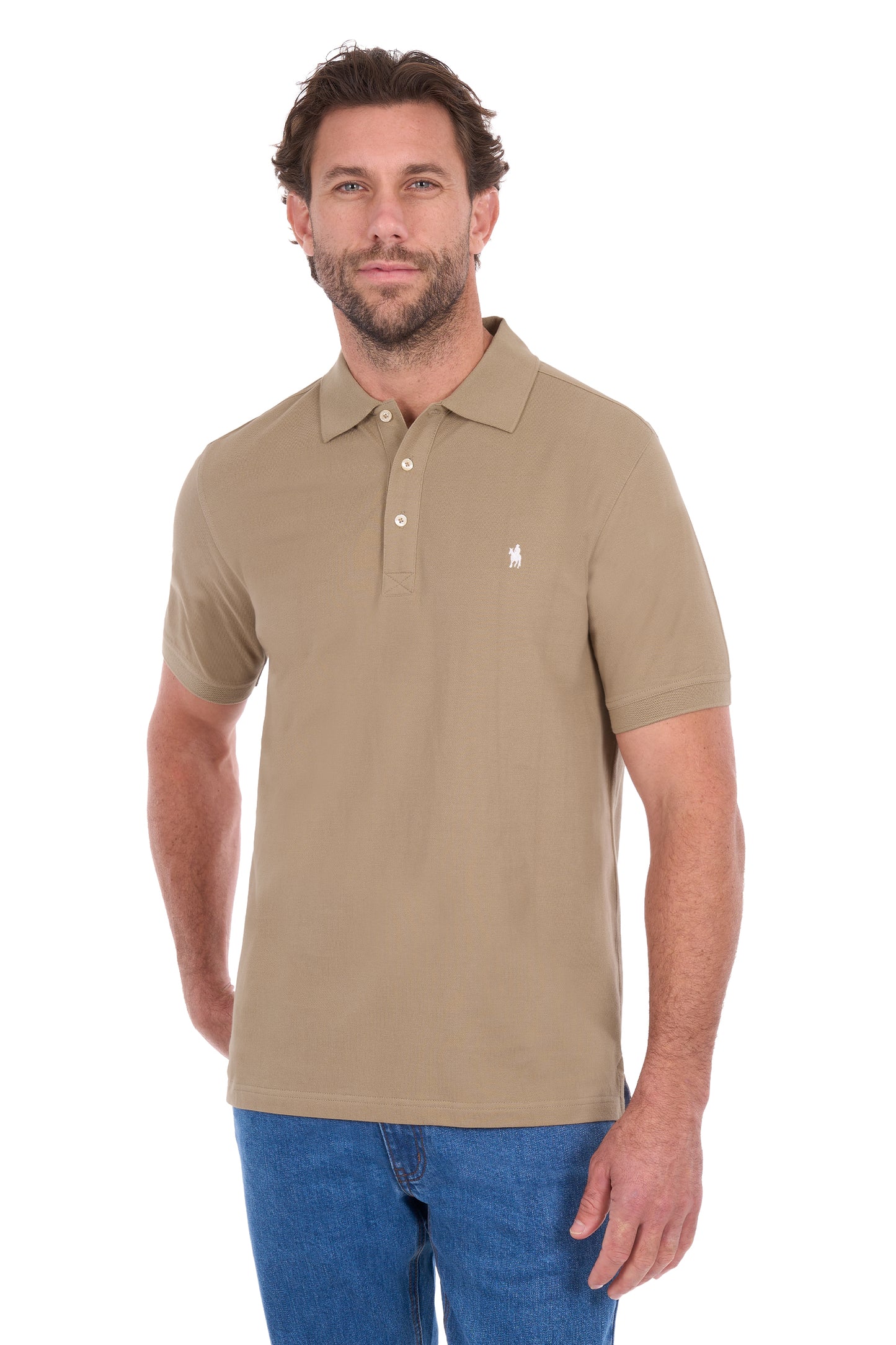TCP1506009 Thomas Cook Men's Tailored Short Sleeve Polo Sand