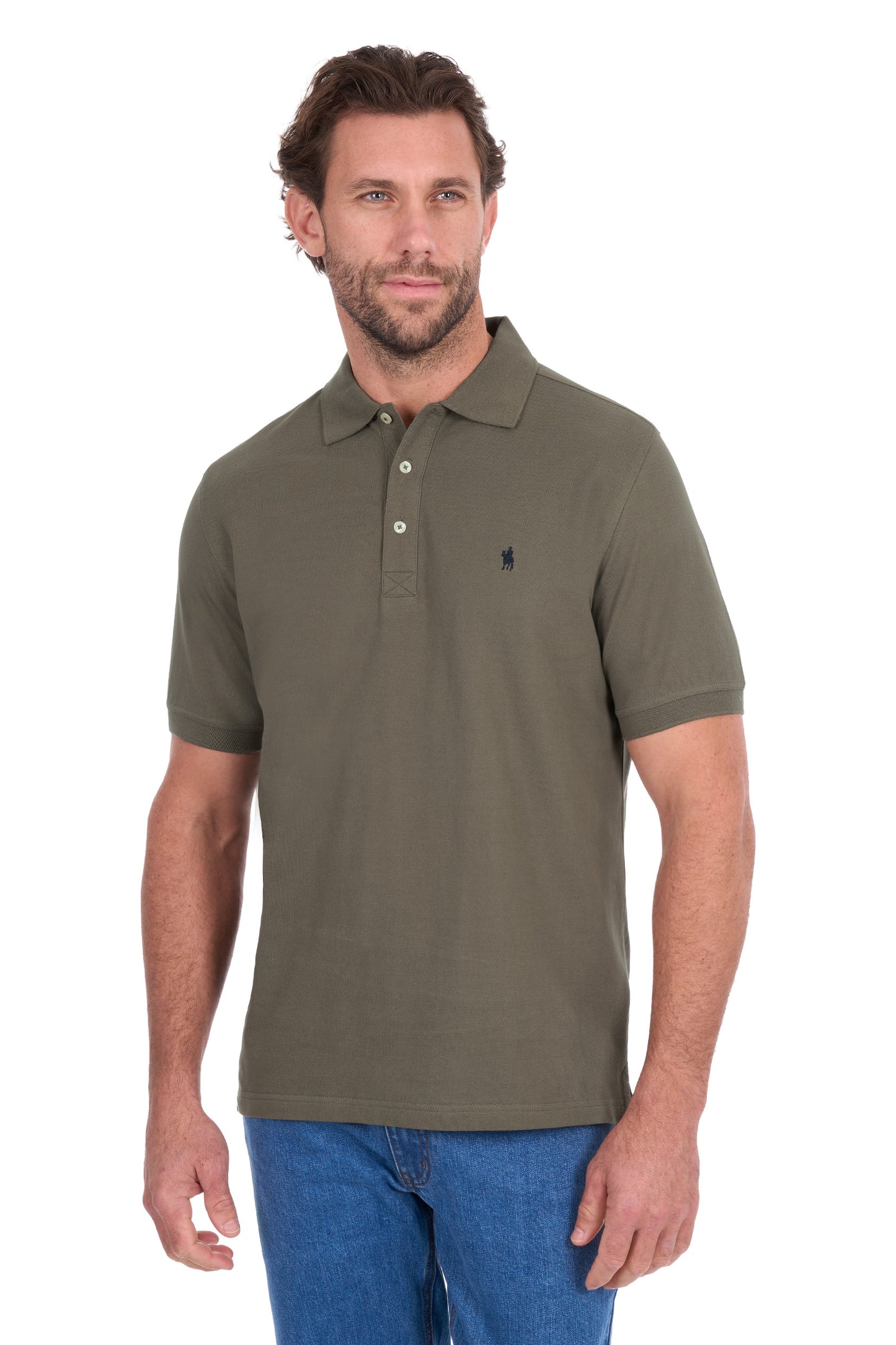 TCP1506009 Thomas Cook Men's Tailored Short Sleeve Polo Military