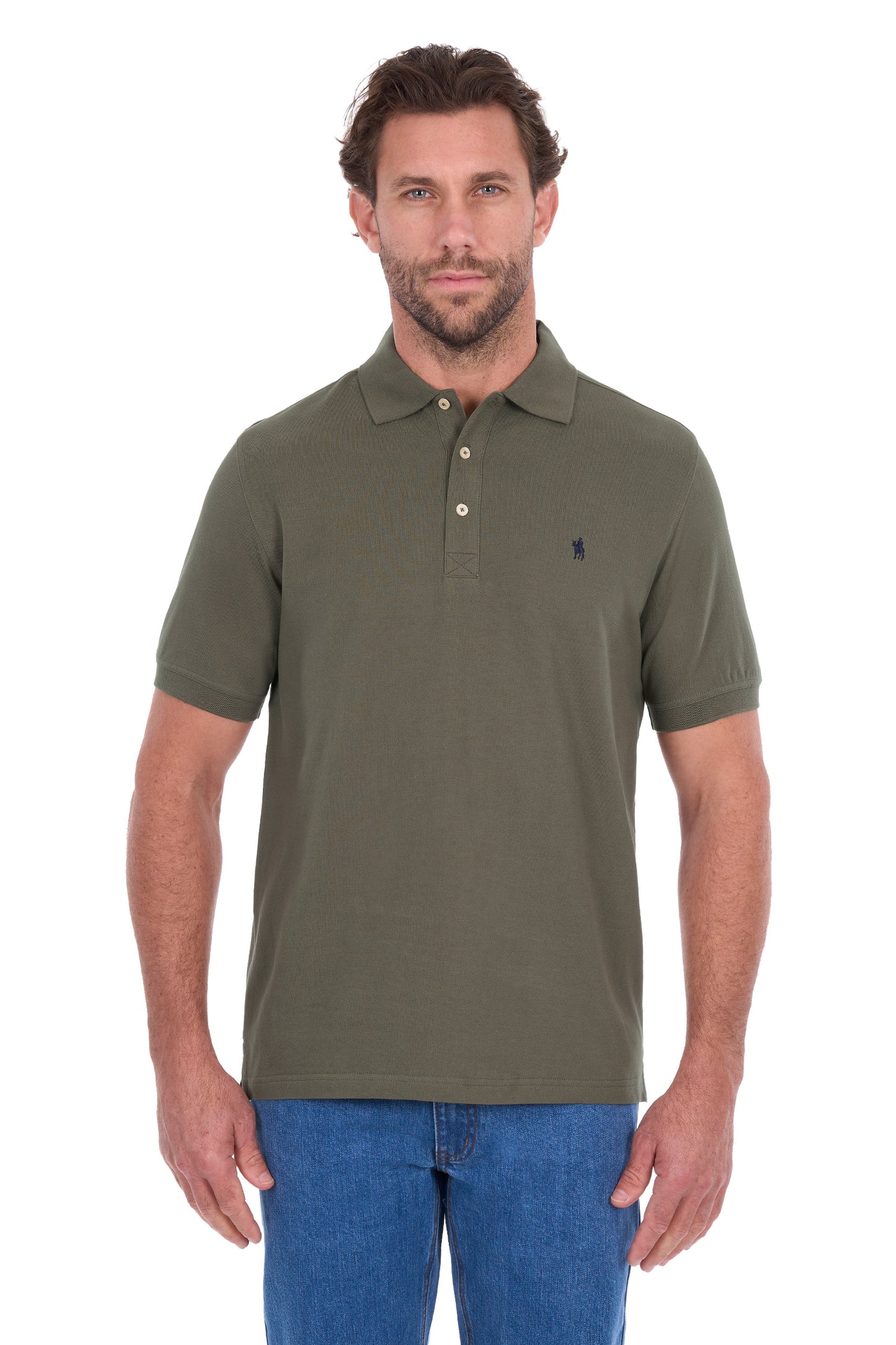TCP1506009 Thomas Cook Men's Tailored Short Sleeve Polo Military