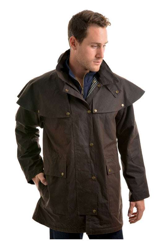 TCP1731408 Thomas Cook Men's HI Country Oilskin Short Coat Rustic Mulch