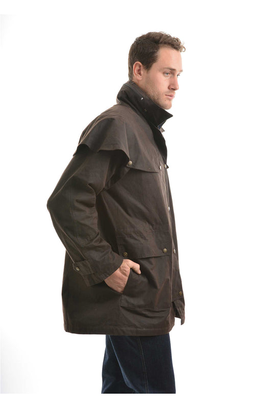 TCP1731408 Thomas Cook Men's HI Country Oilskin Short Coat Rustic Mulch