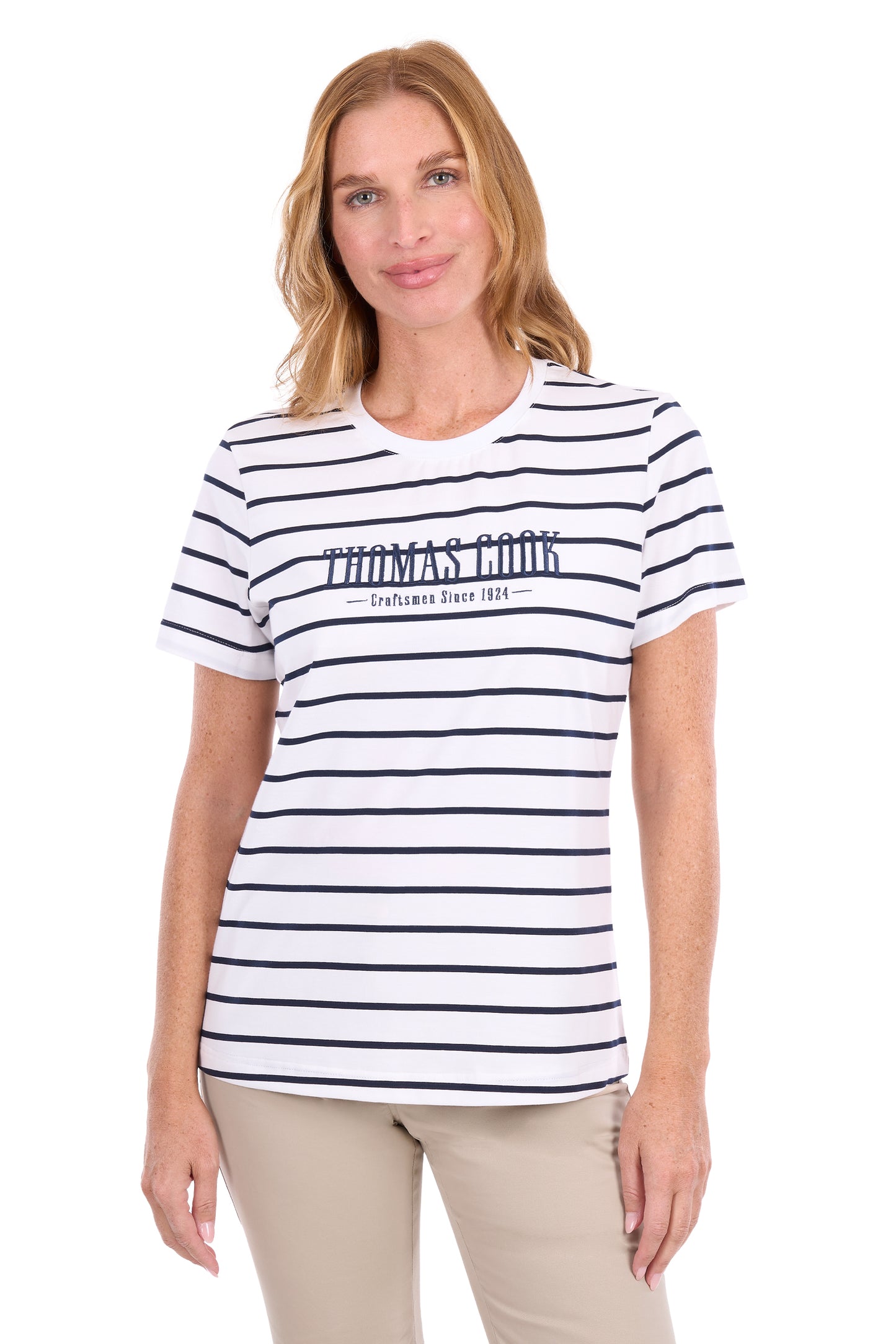 TCP2515106 Thomas Cook Women's Wilma SS Tee Navy/White