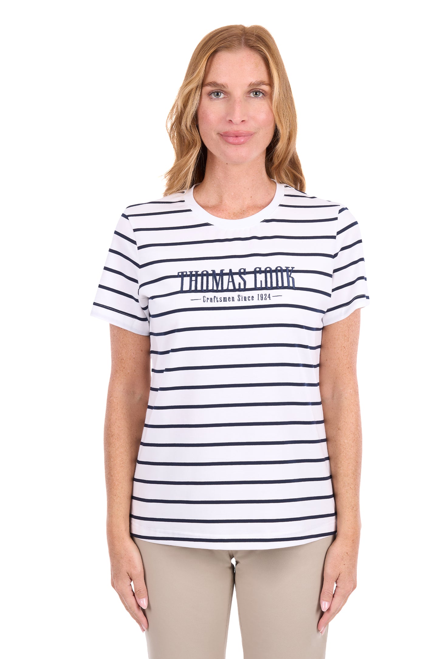 TCP2515106 Thomas Cook Women's Wilma SS Tee Navy/White