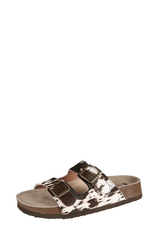 TCP28494 Thomas Cook Women's Trinity Buckle Sandal Cow Print