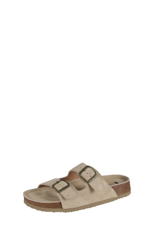 T6S28529 Thomas Cook Women's Trinity Sued Buckle Sandal Taupe