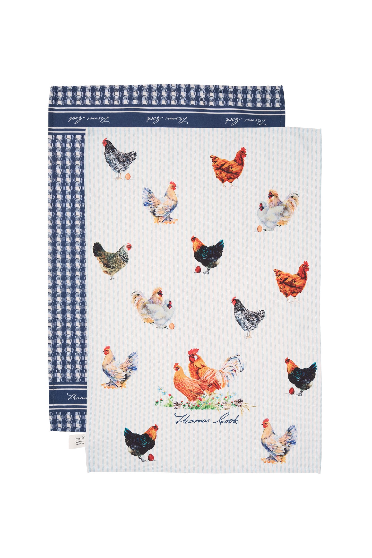 TCP2905TWL Thomas Cook Tea Towel Navy/White