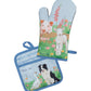 TCP2906OVN Thomas Cook Tea Oven Mitt & Pot Holder Set Light Blue