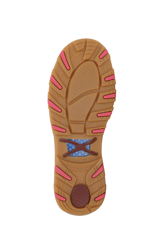 TCWXC0055 Twisted X Women's Cell Stretch Moc's Bomber/Blue/Pink