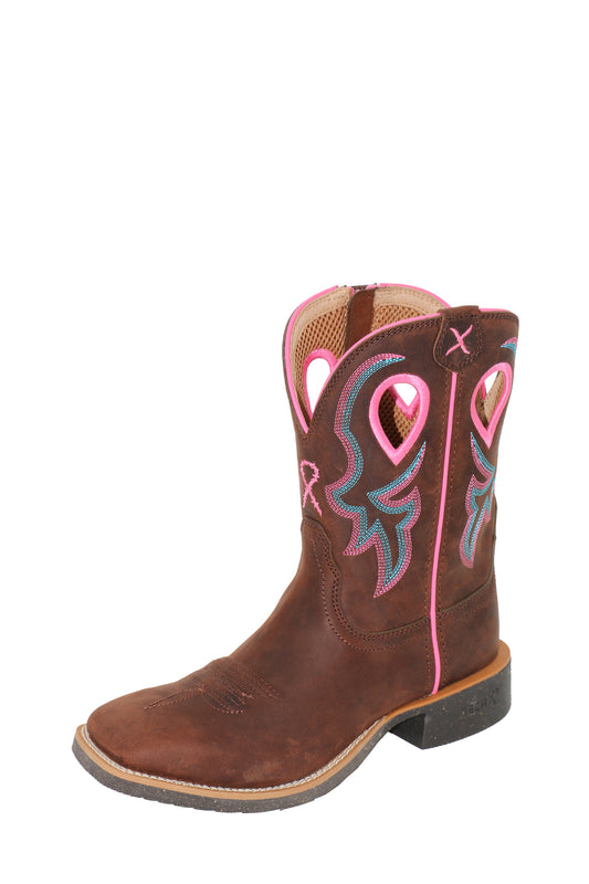 TCWXTR019 Twisted X Women's 9" Pink Tech X2 Zip Boot