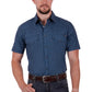 X3S1117984 Wrangler Men's Brendon SS Shirt Black/Blue