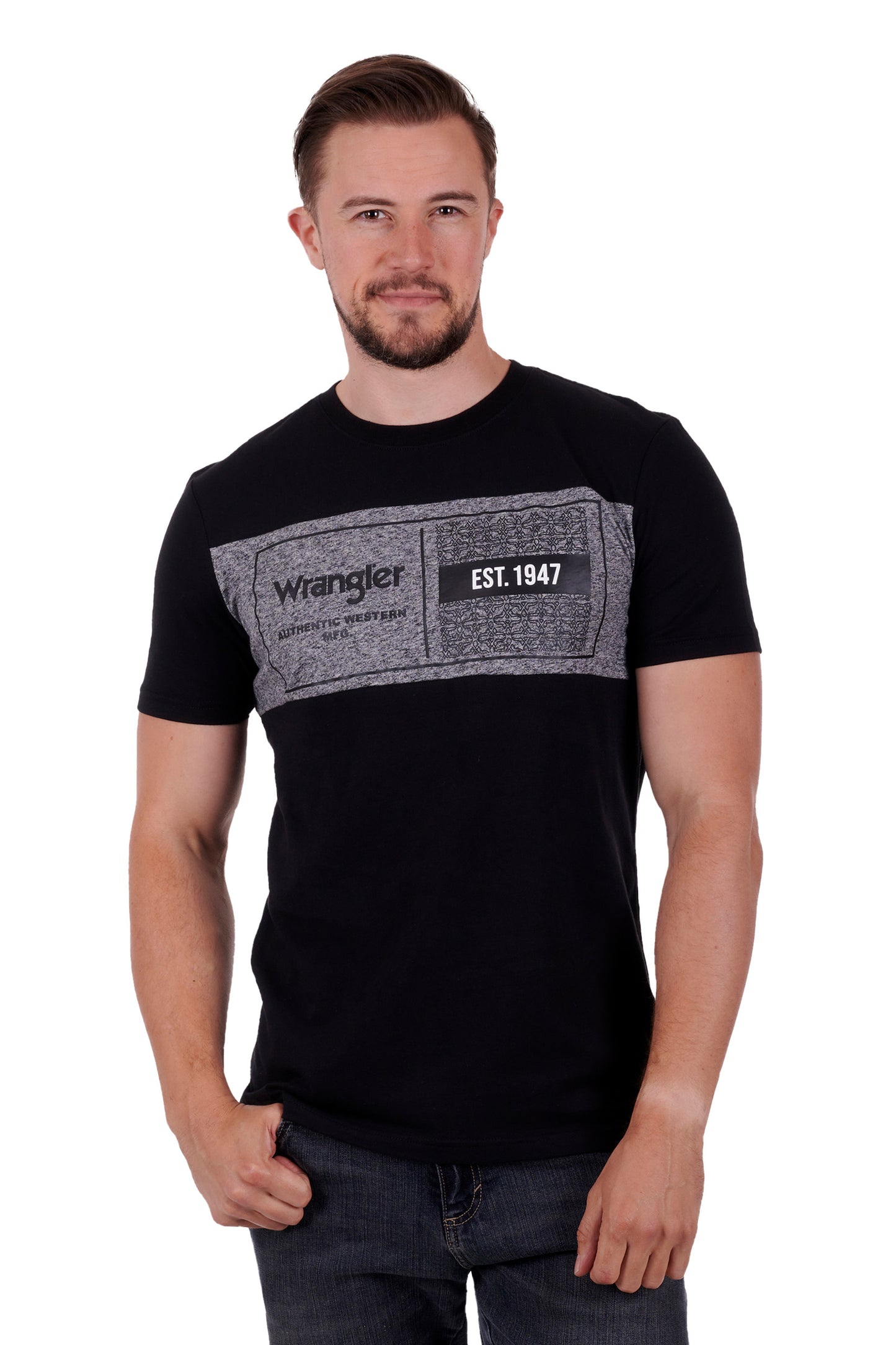 X3S1557853 Wrangler Men's Stewart SS Tee Black