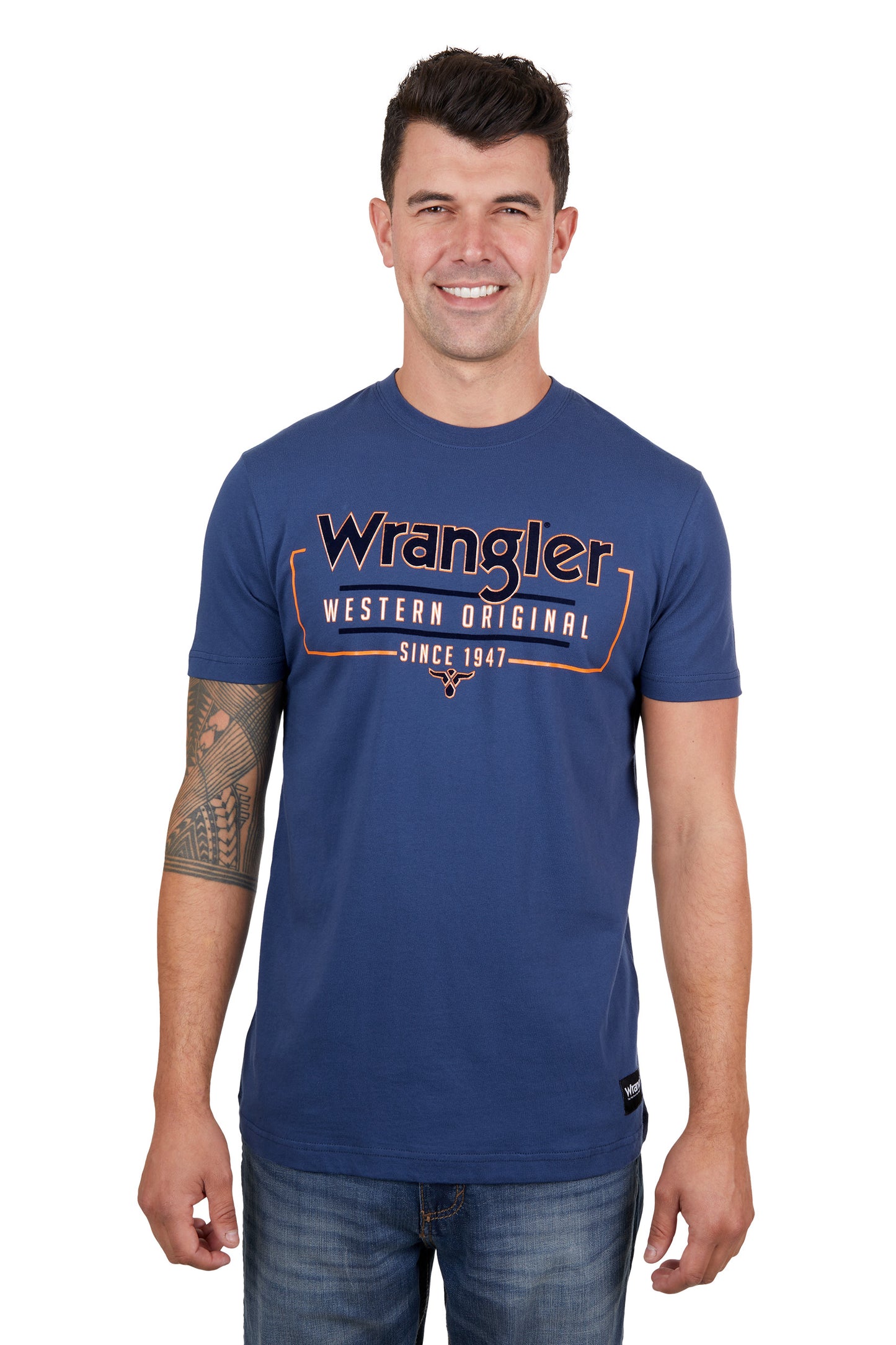 X4S1557166 Wrangler Men's Liam SS Tee Denim