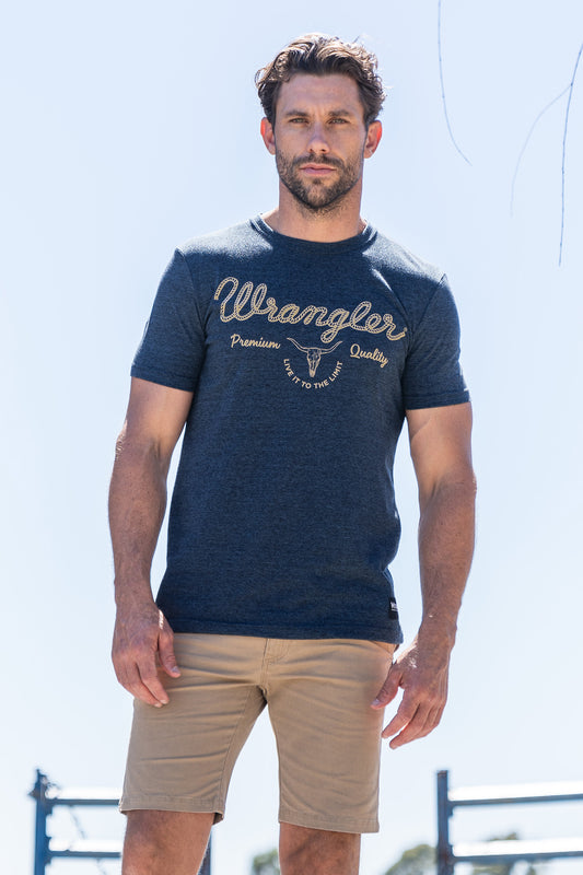 X4S1557168  Wrangler Men's Mason SS Tee Navy Marle