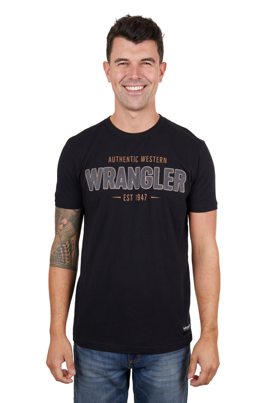 X4S1557169  Wrangler Men's Aaron SS Tee Black