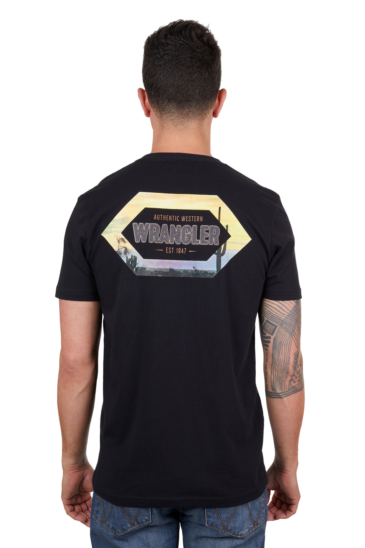 X4S1557169  Wrangler Men's Aaron SS Tee Black