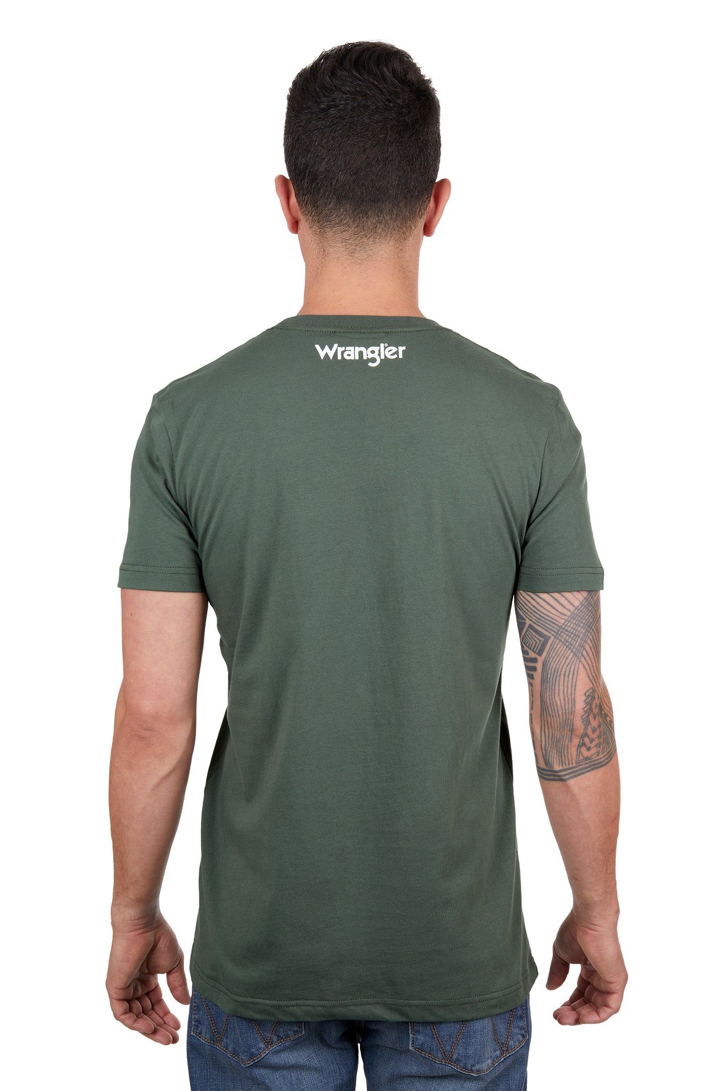 X4S1557170 Wrangler Men's Lucas SS Tee Cypress