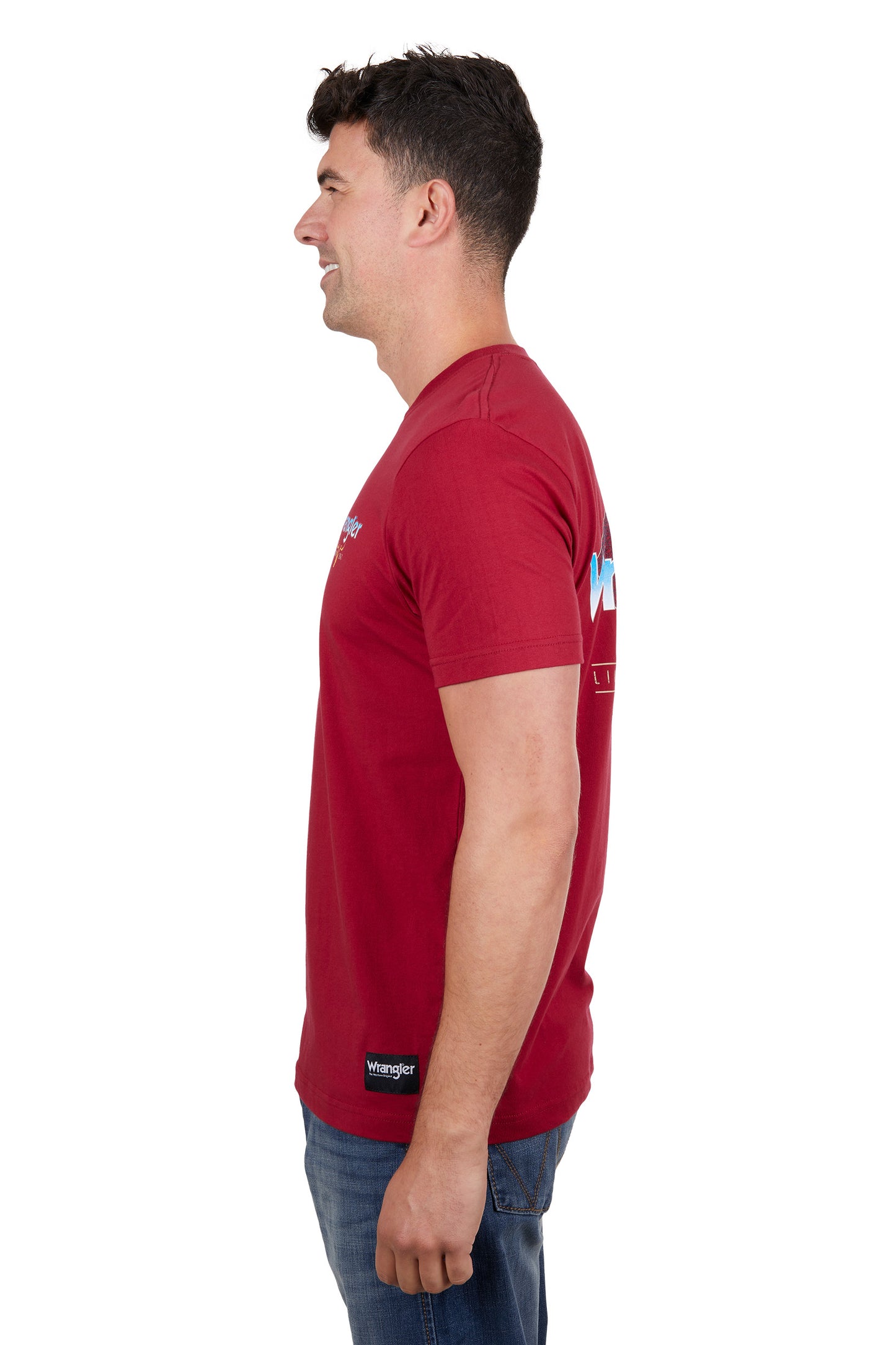 X4S1557173 Wrangler Men's Beau SS Tee Red