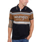 X4S1566183 Wrangler Men's Kane SS Polo Black/Tan