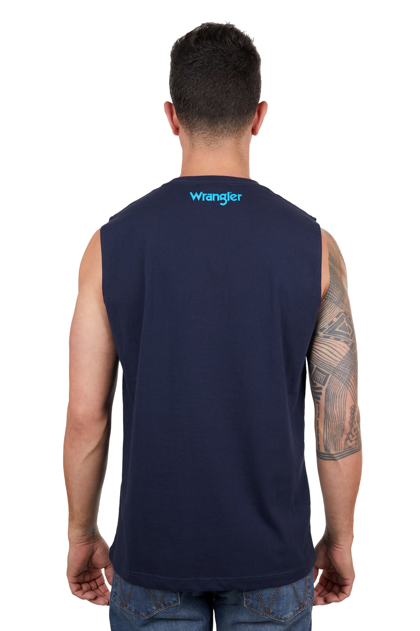 X4S1572175 Wrangler Men's Nico Muscle Tank Navy