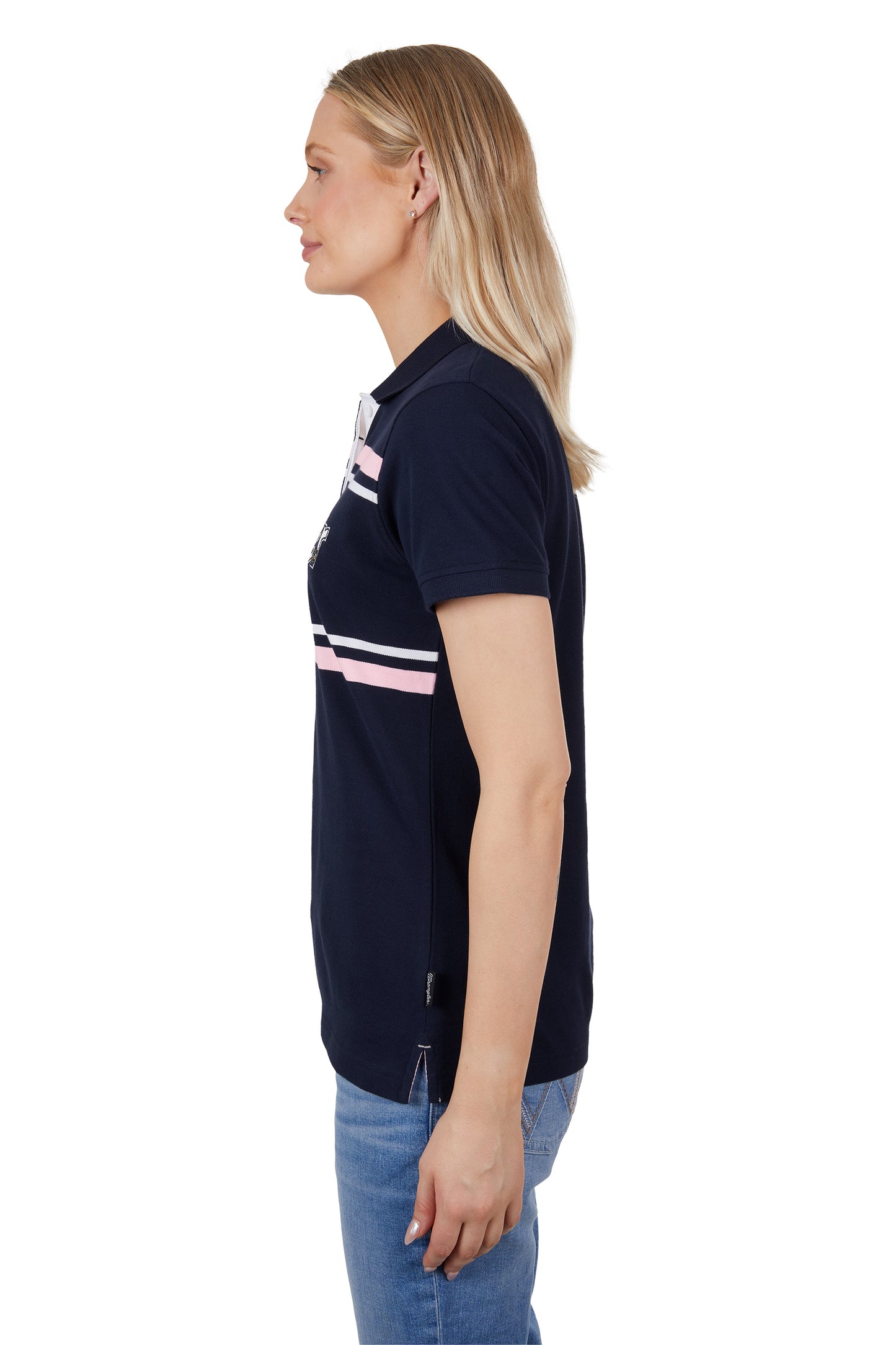 X4S2565132 Wrangler Women's Daisy SS Polo Navy