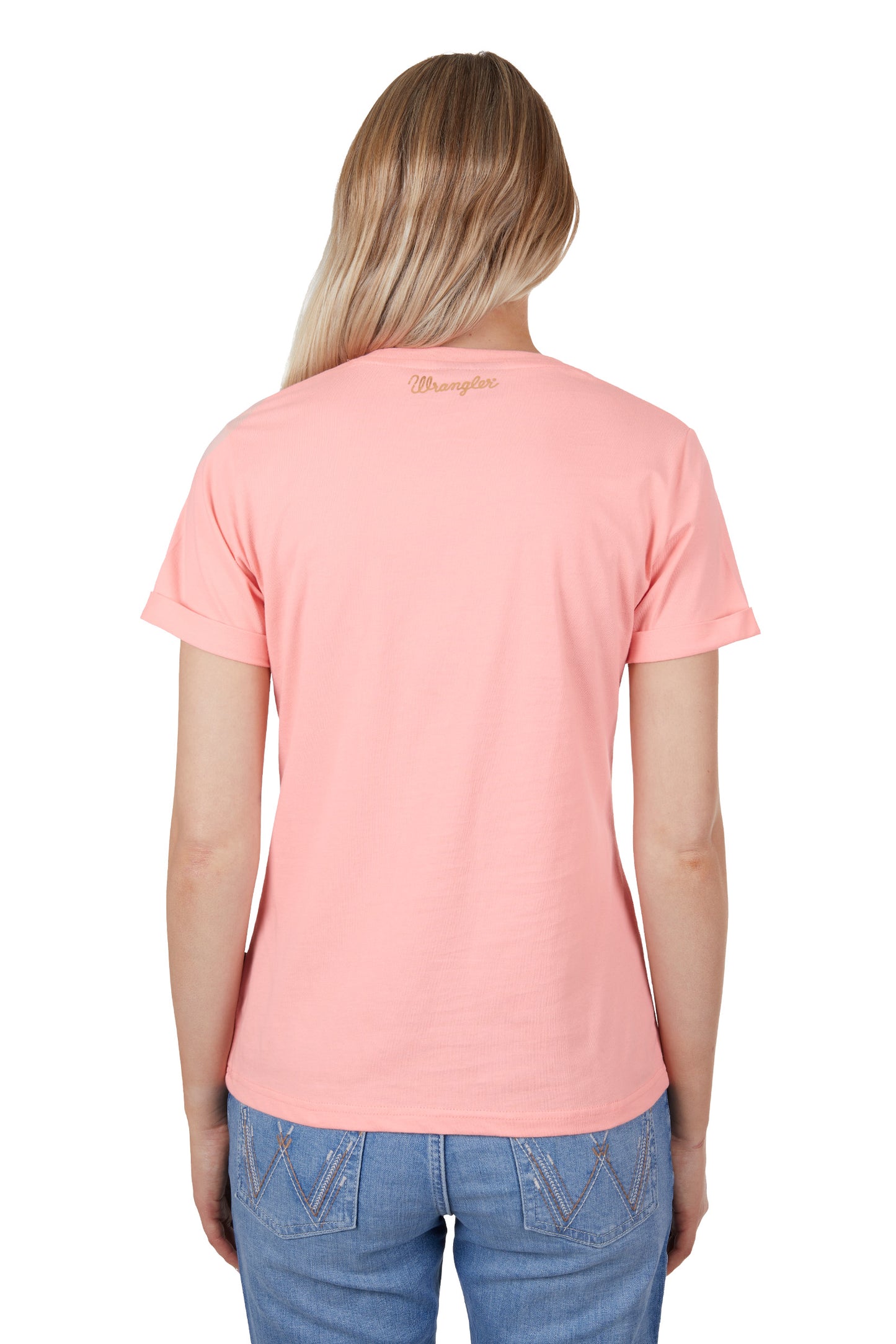 X4S2598142 Wrangler Women's Darcy SS Tee Peach