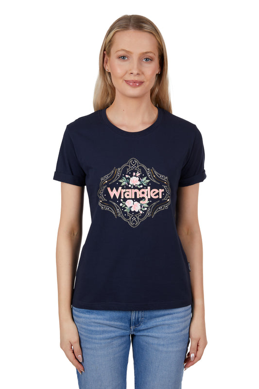 X4S2598142 Wrangler Women's Darcy SS Tee Navy