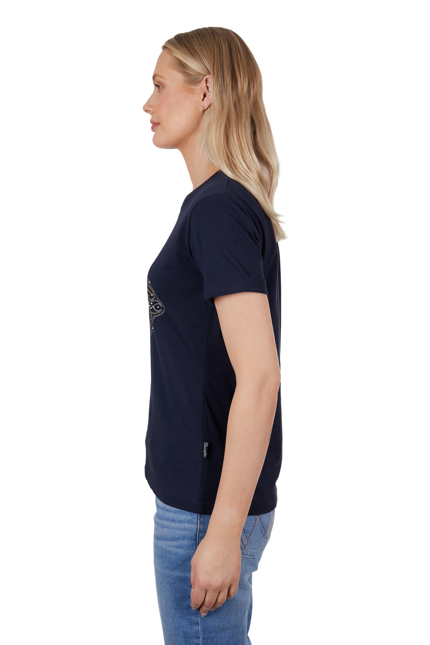 X4S2598142 Wrangler Women's Darcy SS Tee Navy