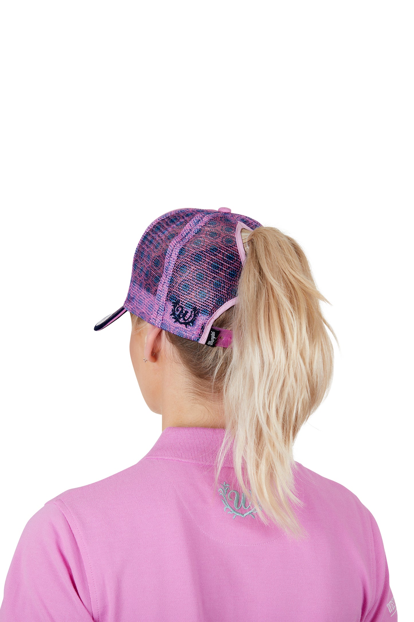 X4S2909CAP Wrangler Women's Krista HP Ponytail Trucker Cap