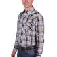 X5S1111361 Wrangler Men's Joel Logo LS Shirt