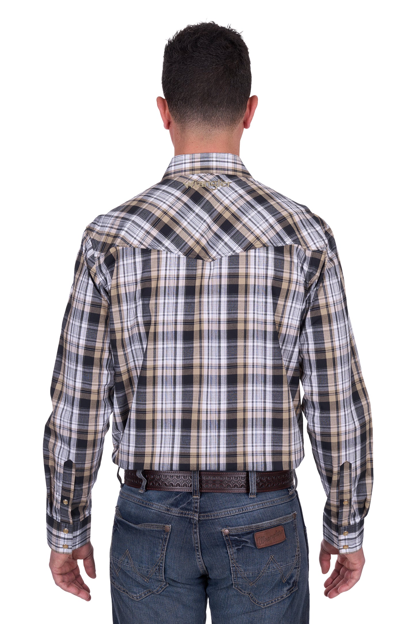 X5S1111361 Wrangler Men's Joel Logo LS Shirt