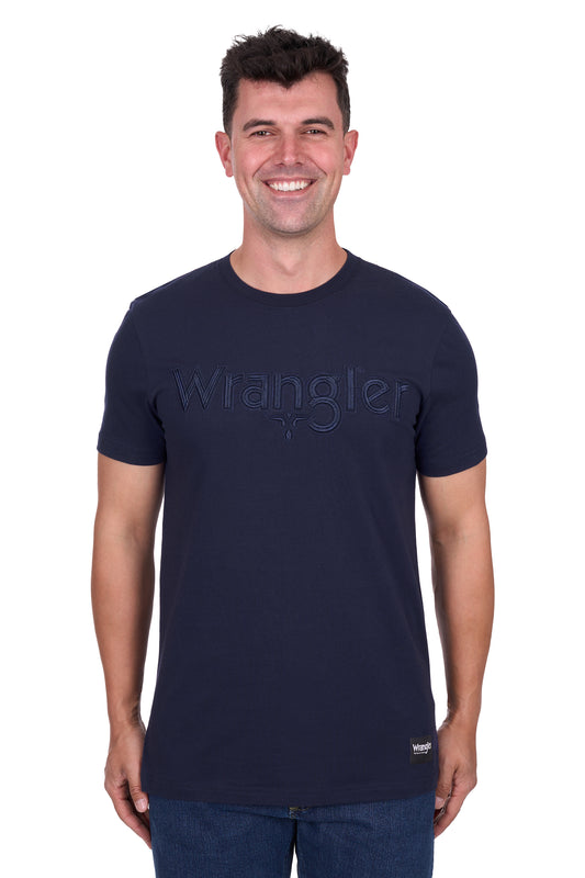 X5S1557380 Wrangler Men's Chase Tee Navy