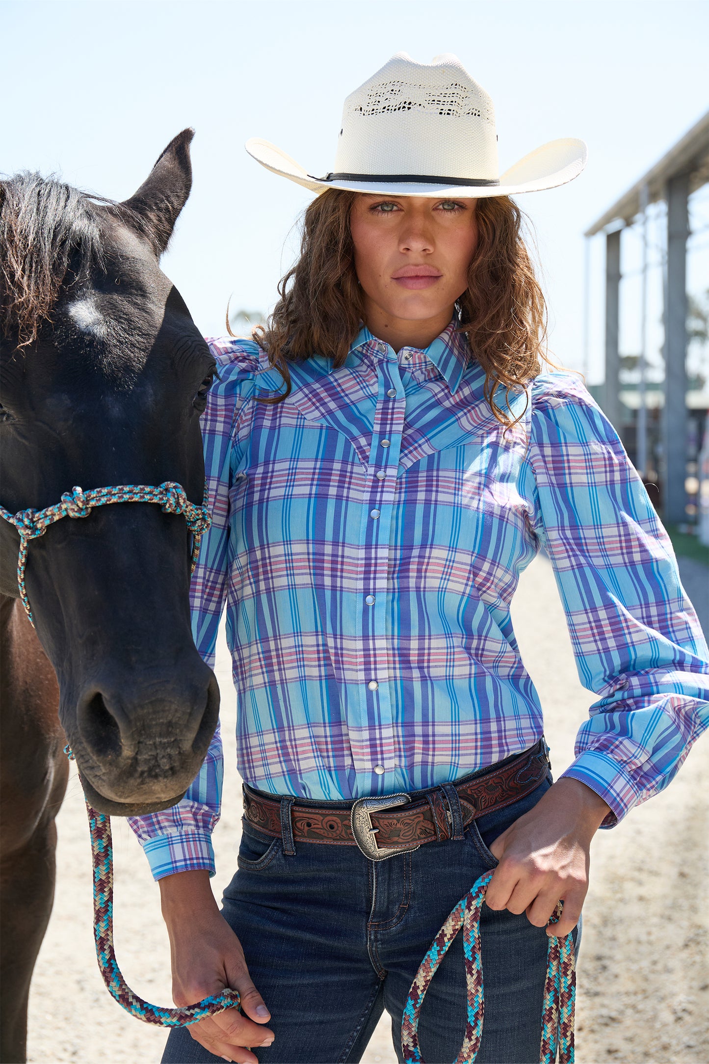 X5S2129431 Wrangler Women's Emily Check LS Shirt