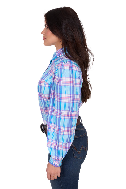 X5S2129431 Wrangler Women's Emily Check LS Shirt
