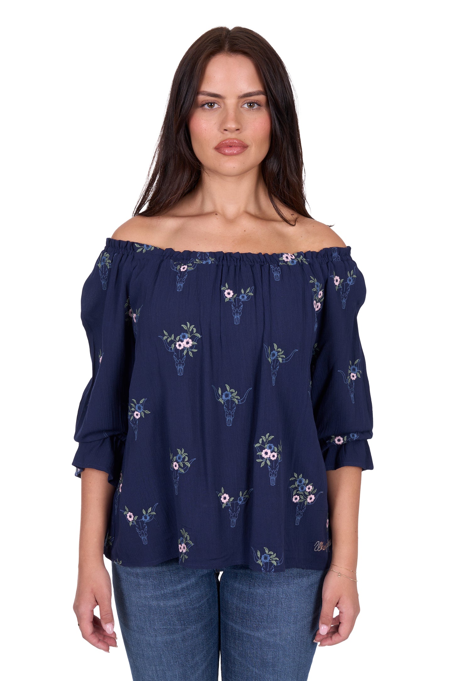 X5S2523448 Wrangler Women's Camilla 3/4 Sleeve Blouse
