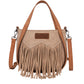 X5S2902BAG Wrangler Two Tone Fringe Bag Camel