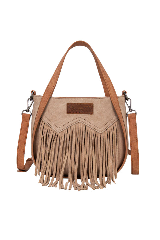 X5S2902BAG Wrangler Two Tone Fringe Bag Camel
