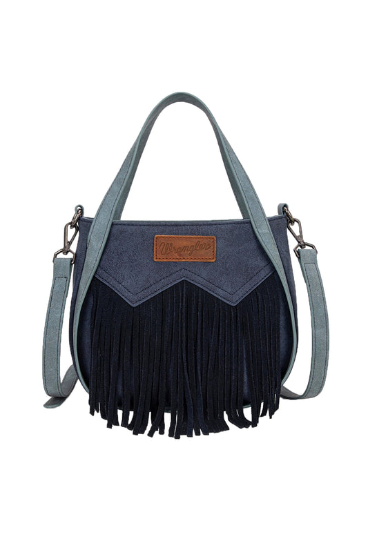 X5S2902BAG Wrangler Two Tone Fringe Bag Navy