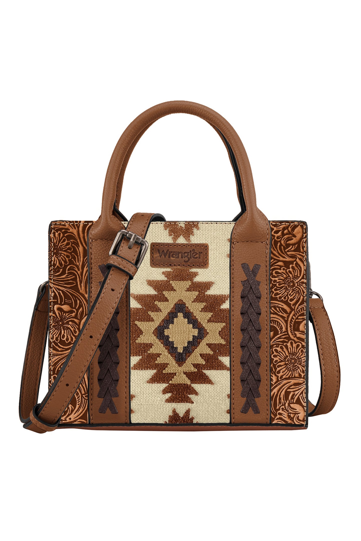 X5S2922BAG Wrangler Aztec Tooled Crossbody Bag
