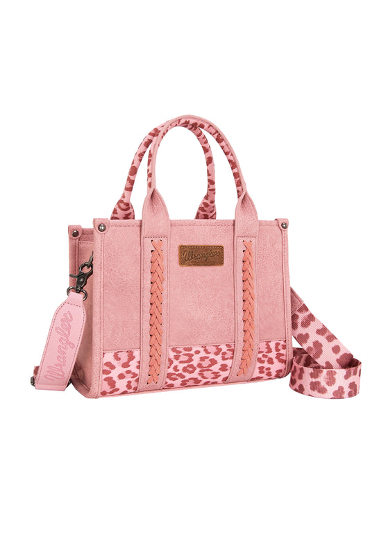 X5S2934BAG Wrangler Leopard Print Crossbody Bag Pink