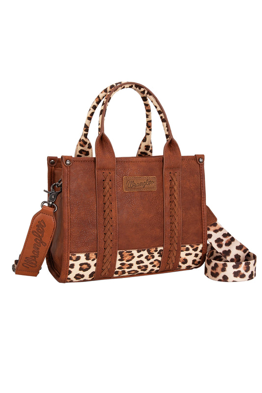 X5S2934BAG Wrangler Leopard Print Crossbody Bag Tan
