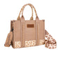 X5S2934BAG Wrangler Leopard Print Crossbody Bag Taupe